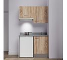 Kitchenette K01l - 120 Cm - Bois - Cromo - Évier à Droite