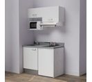 Kitchenette K02l - 120 Cm à Blanc - Cromo - Évier à Gauche