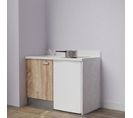 Kitchenette K08l - 120 Cm à Bois - Snova - Évier à Gauche