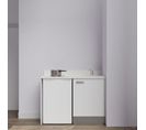 Kitchenette K08l - 120 Cm à Blanc - Snova - Évier à Droite