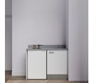 Kitchenette K08l - 120 Cm à Blanc - Cromo - Évier à Droite