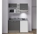 Kitchenette K13l - 140 Cm - Gris - Cromo - Évier à Gauche