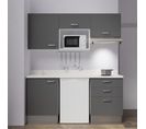 Kitchenette K20l - 180 Cm - Gris - Snova - Évier à Gauche