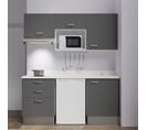 Kitchenette K20l - 180 Cm - Gris - Snova - Évier à Droite