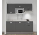 Kitchenette K30l - 180 Cm - Gris - Snova - Évier à Gauche