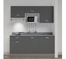 Kitchenette K30l - 180 Cm - Gris - Cromo - Évier à Droite