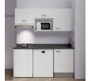 Kitchenette K55l - 180 Cm - Blanc - Nero - Évier à Droite