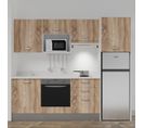 Kitchenette K37l - 240 Cm - Bois - Snova - Évier à Gauche