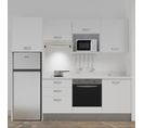 Kitchenette K37l - 240 Cm - Blanc - Snova - Évier à Droite