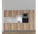 Kitchenette K46l - 300 Cm - Bois - Snova - Évier À Gauche