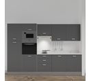 Kitchenette K46l - 300 Cm - Gris - Snova - Évier à Droite