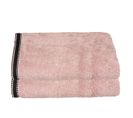 Lot De 2 Draps De Bain En Coton Rose Tissu Éponge 70 X 130 Cm