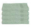 Lot De 4 Draps De Bain En Coton Vert Céladon Tissu Éponge 100 X 150 Cm