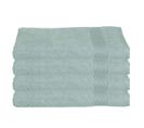 Lot De 4 Draps De Bain En Coton Vert Givré Tissu Éponge 70 X 130 Cm