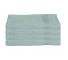 Lot De 4 Serviettes De Toilette En Coton Vert Givré Tissu Éponge 30 X 50 Cm