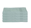 Lot De 4 Serviettes De Toilette En Coton Vert Givré Tissu Éponge 50 X 90 Cm