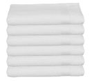 Lot De 6 Draps De Bain En Coton Blanc Tissu Éponge 100 X 150 Cm