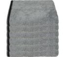 Lot De 6 Draps De Bain En Coton Gris Foncé Tissu Éponge 100 X 150 Cm