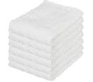 Lot De 6 Serviettes De Toilette En Coton Blanc Tissu Jacquard 30 X 50 Cm