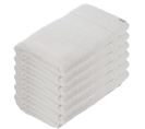 Lot De 6 Draps De Bain Tissu Éponge 100% Coton Blanc 90 X 150 Cm