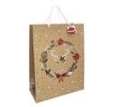 Lot De 6 Sacs Cadeaux Kraft Joyeuses Fêtes Grand Modèle