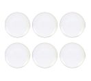 Assiette En Porcelaine Avec Liseré Doré (lot De 6) Assiettes Plates - 20 Cm