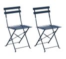 Chaises Pliantes En Acier Cuba (lot De 2) Bleu