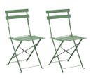 Chaises Pliantes En Acier Cuba (lot De 2) Amande