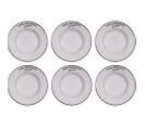 Assiettes En Grès Blanc Bonne Dégustation (lot De 6) Assiettes Creuses - 23 Cm