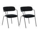 Fauteuil En Acier Et Velours Arrow (lot De 2)