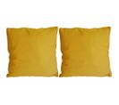 Coussin En Coton Coloré Salsa 45 Cm (lot De 2) Jaune Moutarde