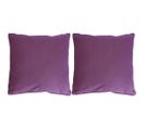 Coussin En Coton Coloré Salsa 45 Cm (lot De 2) Aubergine