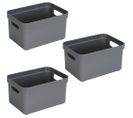 Boite De Rangement Sigma Home Box 13 L  (lot De 3) Gris