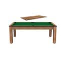 Billard Convertible Table 8 Personnes Arizona + Plateau Dinatoire Hêtre Boisé Et Vert (tapis)