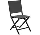 Chaise Jardin Pliante En Aluminium Thema Graphite, Noir