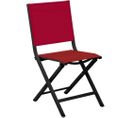 Chaise Jardin Pliante En Aluminium Thema Graphite, Rouge