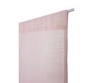 Vitrage 60 X 150 Cm Passe Tringle Effet Lin Uni Rose Clair