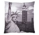 Housse De Coussin 40 X 40 Cm Imprimé Urbain Statue De La Liberté