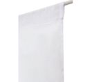 Vitrage 80 X 160 Cm Passe Tringle Effet Lin Petite Trame Uni Blanc