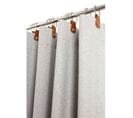 Rideau Tamisant 140 X 260 Cm à Anneaux Aspect Feutrine Style Industriel Uni Gris