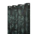 Rideau Tamisant 140 X 250 Cm Jacquard Multicolore Motif Végétal Tropical Jungle Bleu Vert