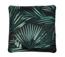 Housse De Coussin 40 X 40 Cm Jacquard Motif Palmes Vert