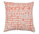 Housse De Coussin 40 X 40 Cm Motif Abstrait Petits Ronds Imprimé Orange Et Blanc