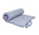 Matelas De Sol Coussin Palette 100% Coton 120 X 60 X 5 Cm Nouettes Motif Feuillage Imprimé Bleu