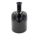 Vase Verre Recyclé 24 X 14 Cm Forme Arrondie Transparent Noir