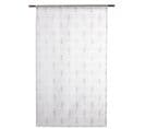 Paire De Vitrages 60 X 120 Cm Passe Tringle Imprimé Motif Argenté Blanc