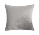 Housse De Coussin 40 X 40 Cm Polaire Uni Gris Clair