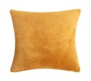 Housse De Coussin 40 X 40 Cm Polaire Uni Jaune Curry