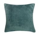 Housse De Coussin 40 X 40 Cm Polaire Uni Bleu Pétrole