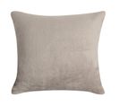 Housse De Coussin 40 X 40 Cm Polaire Uni Taupe